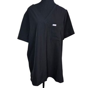 Figs Black Technical Collection Scrub Top Size XL
